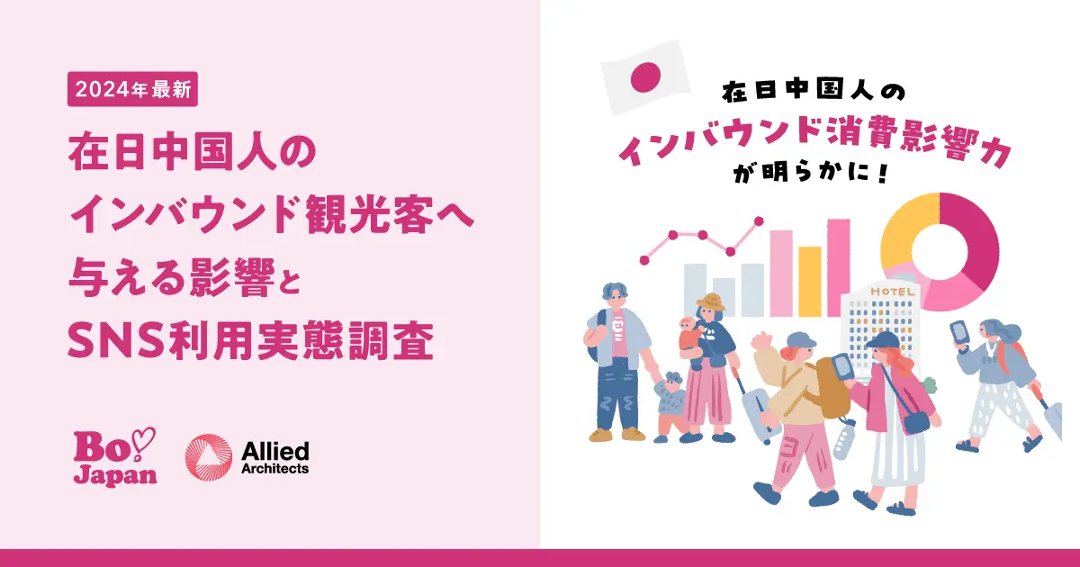 在日中国人のインバウンド観光客へ与える影響とSNS利用実態調査